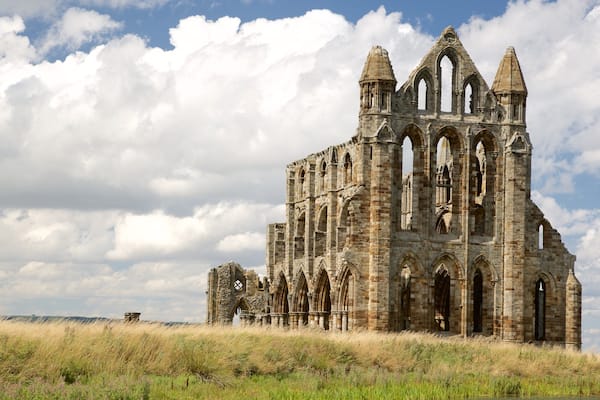 Whitby Abbey og byder på historiske bygningsværker og en kirke eller en katedral