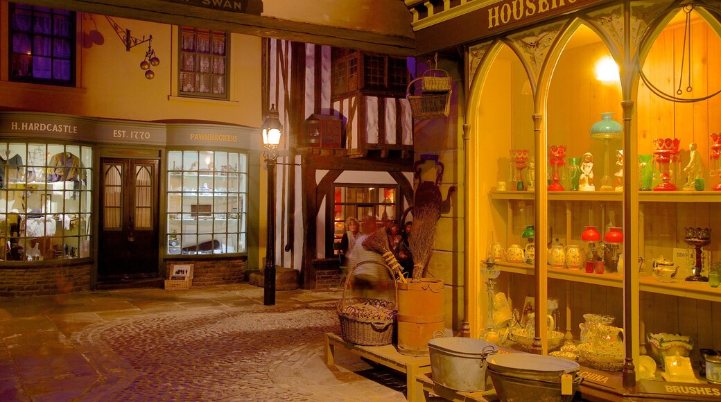 York Castle Museum showing night scenes and street scenes