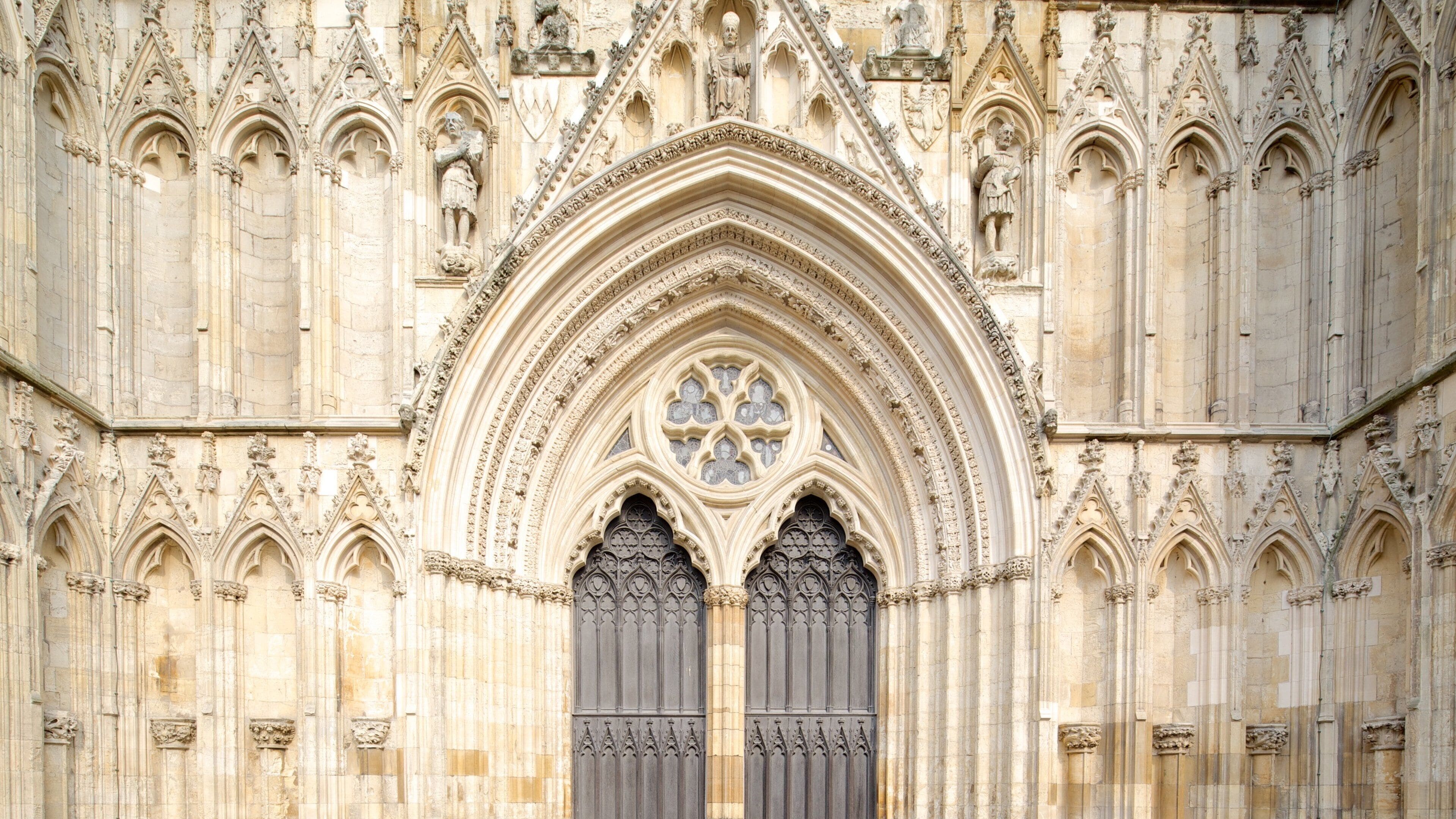 York Minster showing a church or cathedral and religious elements