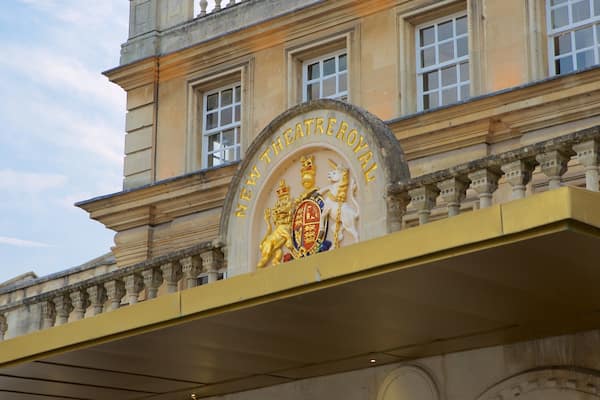 Bath Theatre Royal featuring signage and theatre scenes