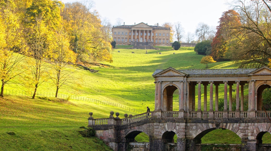 Autumn in Prior Park Landscape Garden in Bath, Somerset, England