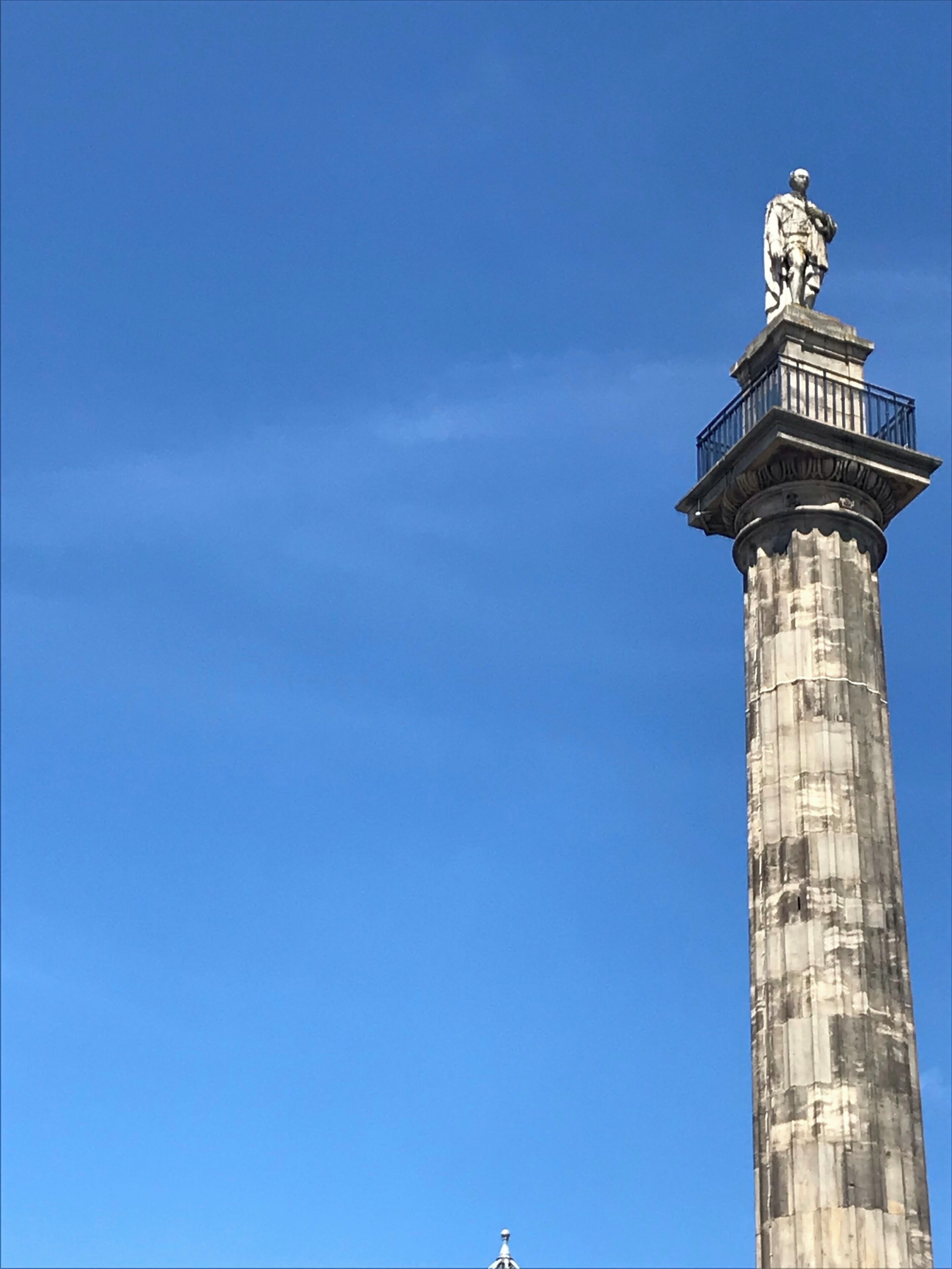 A central meeting point in Newcastle Upon Tyne. Grey stands towering over the city. Spot of shopping around the monument is a must