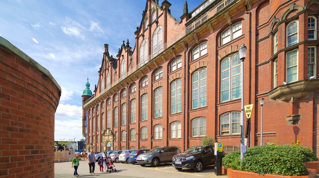 Newcastle-upon-Tyne Discovery Museum featuring a city and heritage architecture