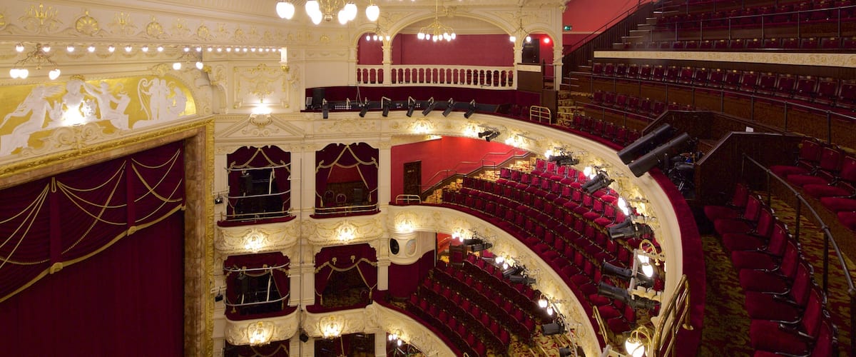 Newcastle-upon-Tyne Theatre Royal featuring theater scenes and interior views