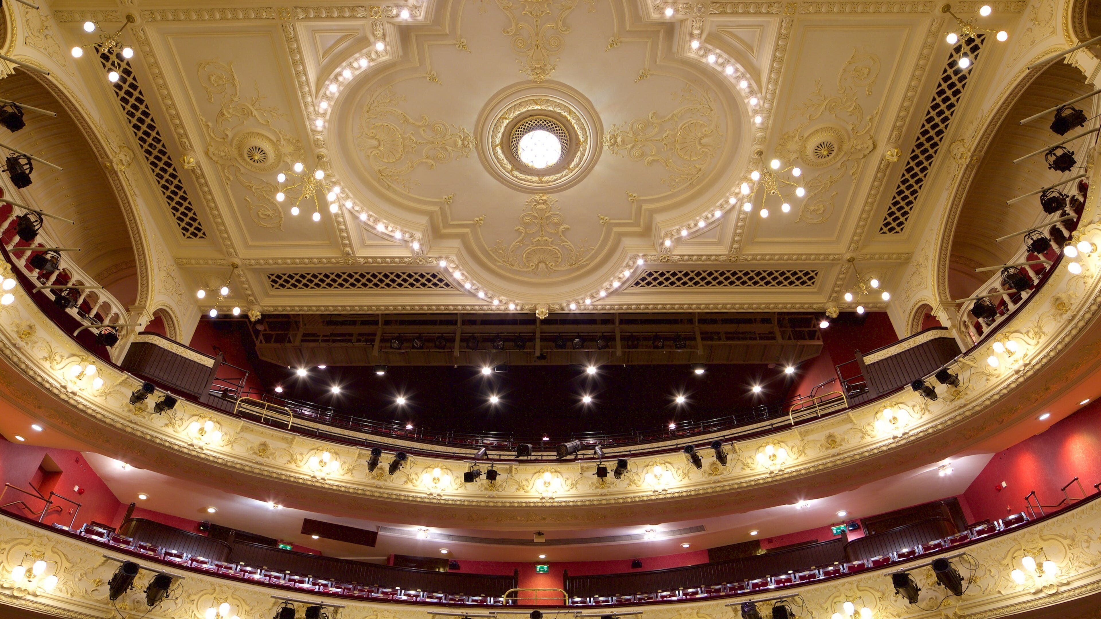 Newcastle-upon-Tyne Theatre Royal featuring theater scenes and interior views