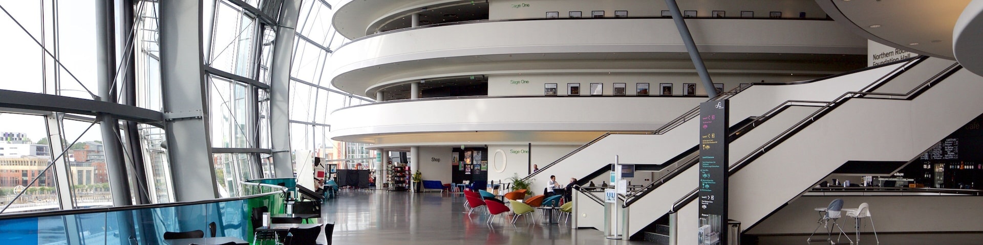 Sage Gateshead das einen Theater und Innenansichten