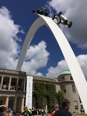 Festival of Speed 2014. Mercedes-Benz feature sculpture.
