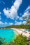 Paradise beach Grote Knip on tropical caribbean island, Curacao, Netherlands. Copy space for text. Vertical.