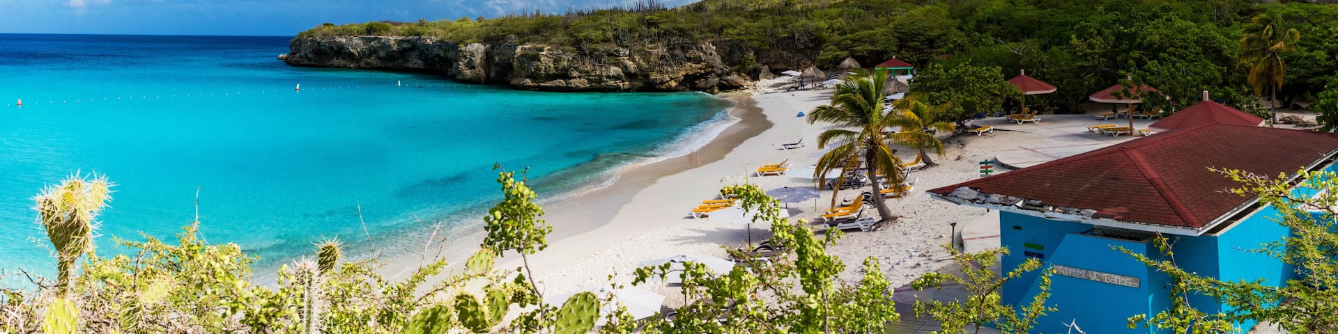 The pristine Grote Knip beach on the tropical Island of Curacao