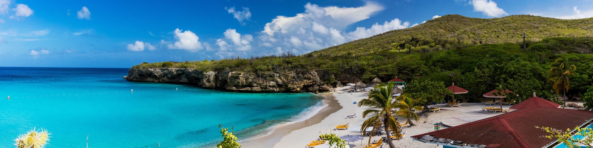 The pristine Grote Knip beach on the tropical Island of Curacao