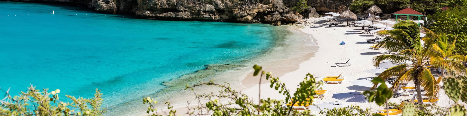The pristine Grote Knip beach on the tropical Island of Curacao