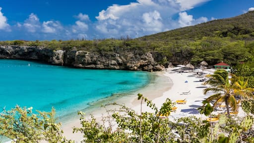 The pristine Grote Knip beach on the tropical Island of Curacao