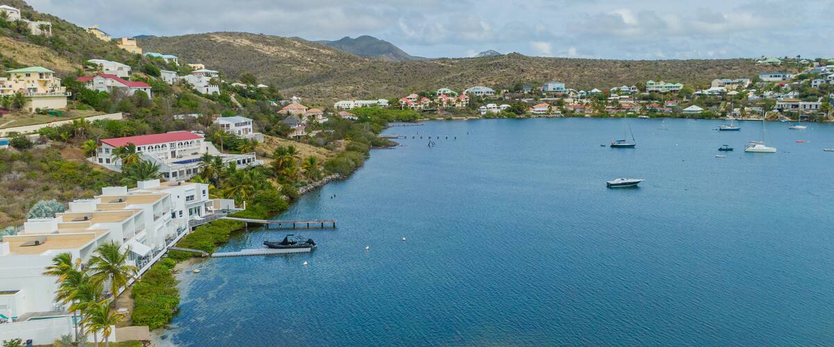 Dawn Beach showing landscape views, general coastal views and a coastal town