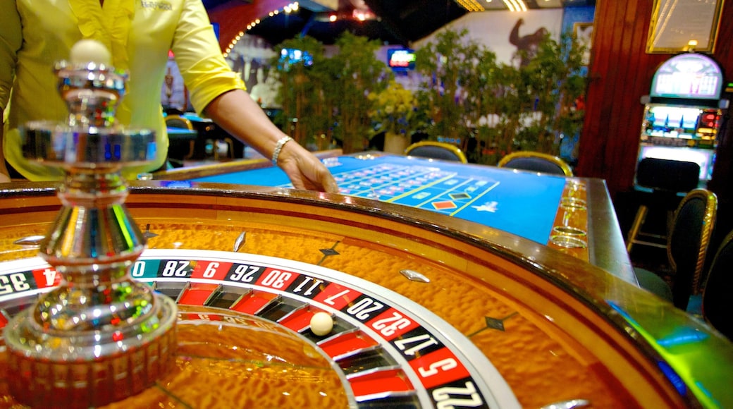 Hollywood Casino showing interior views and a casino as well as an individual male