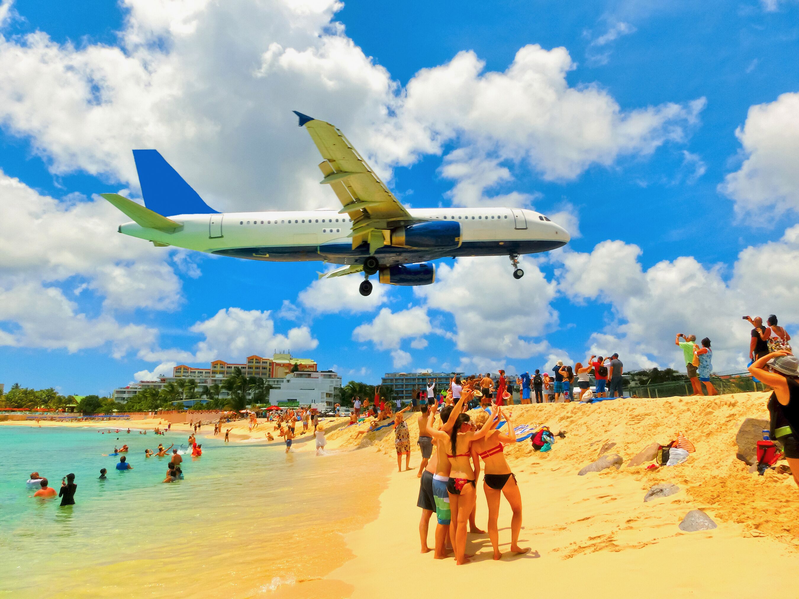 The beach at Maho Bay