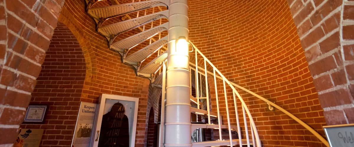 Cape May Lighthouse which includes interior views and a lighthouse
