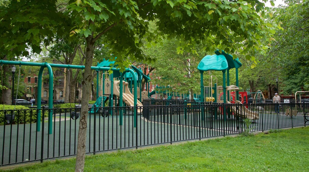 Hamilton Park showing a playground and a park