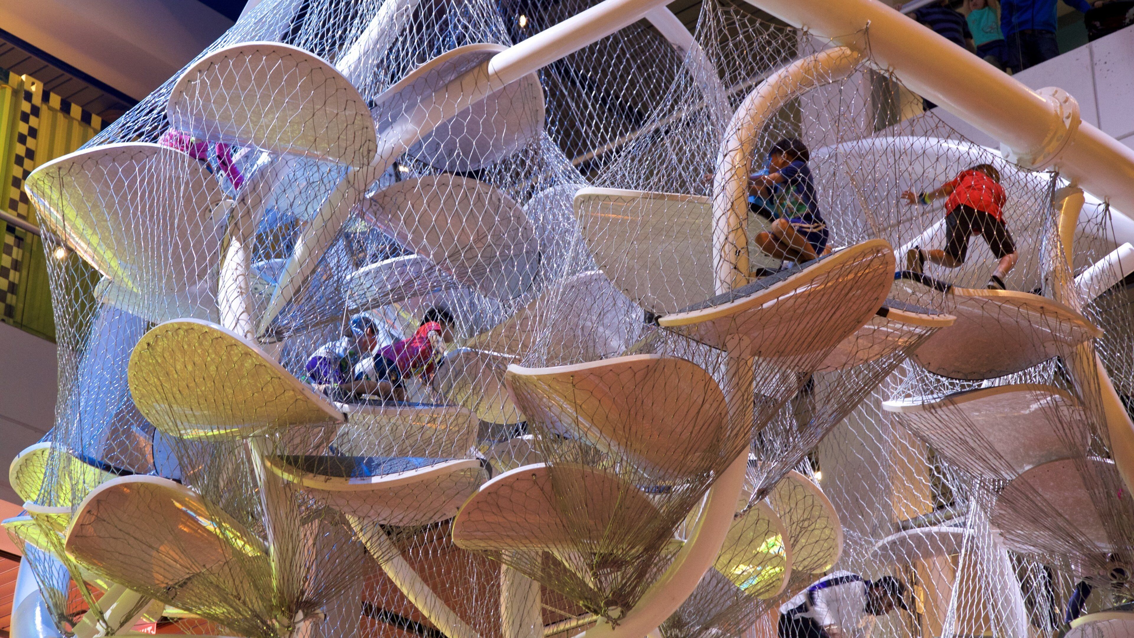 Liberty Science Center which includes interior views and a playground as well as children