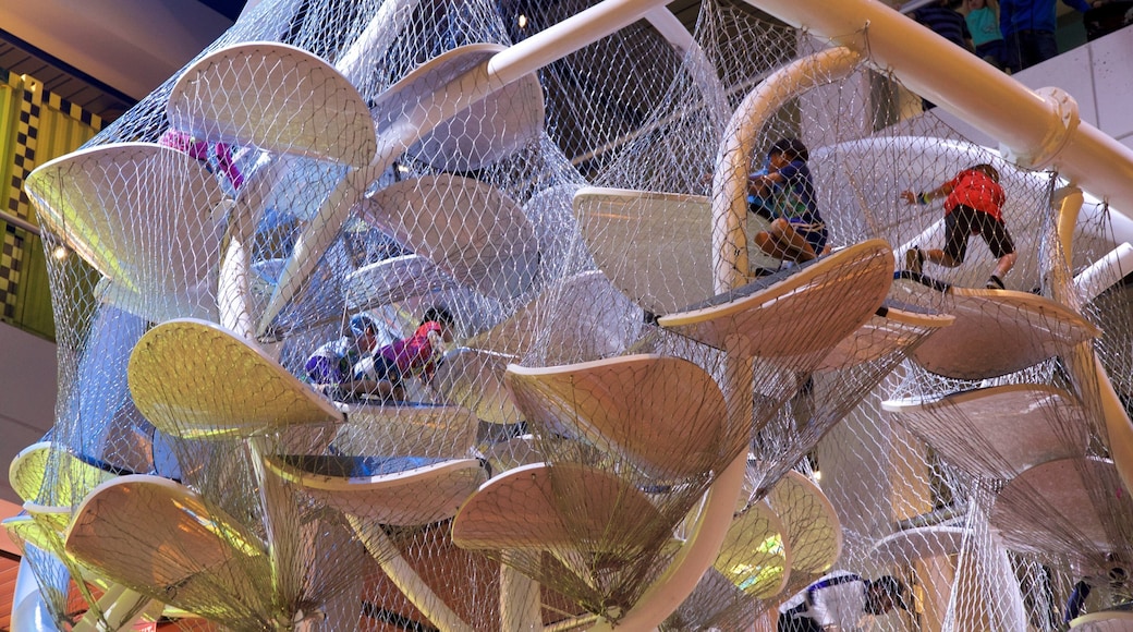 Liberty Science Center showing a playground and interior views as well as children