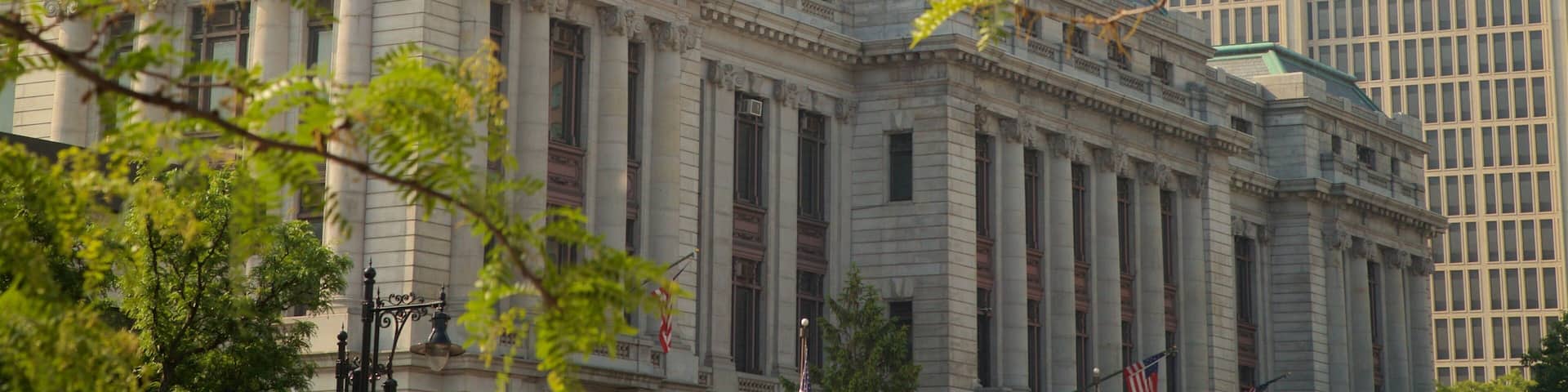 Newark City Hall which includes heritage architecture and a city