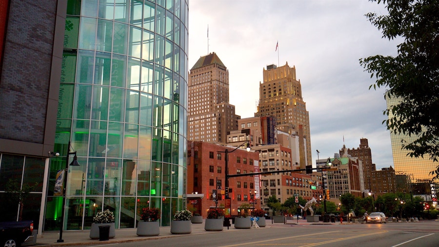 Prudential Center featuring a high-rise building and a city
