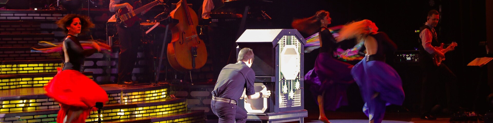 The Carolina Opry featuring music and performance art as well as a small group of people