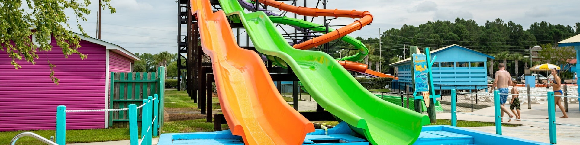 Myrtle Waves featuring a waterpark