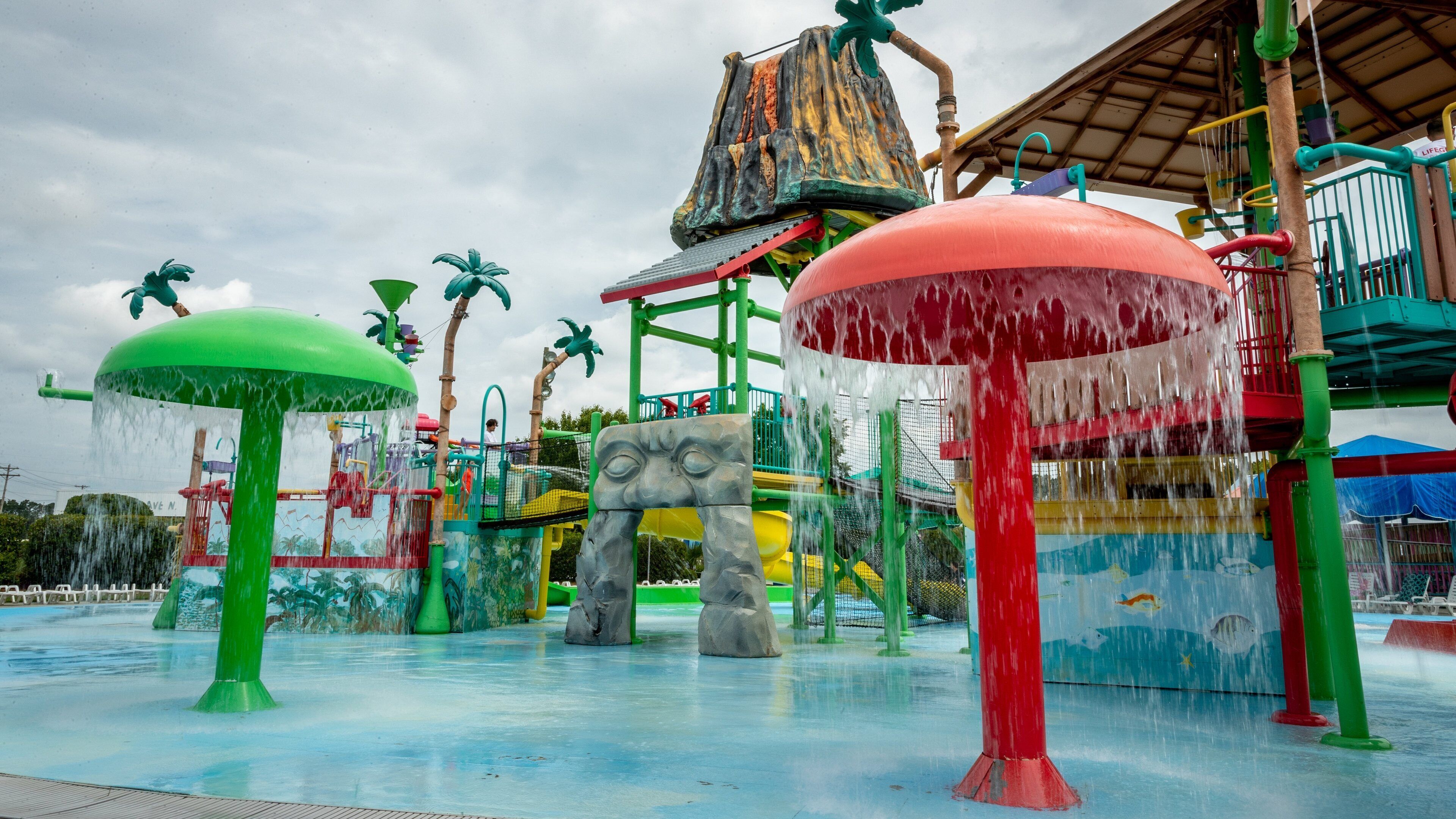 Myrtle Waves which includes a playground and a waterpark
