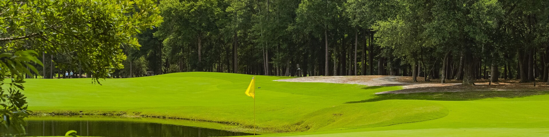 Caledonia Golf and Fish Club which includes a pond and golf