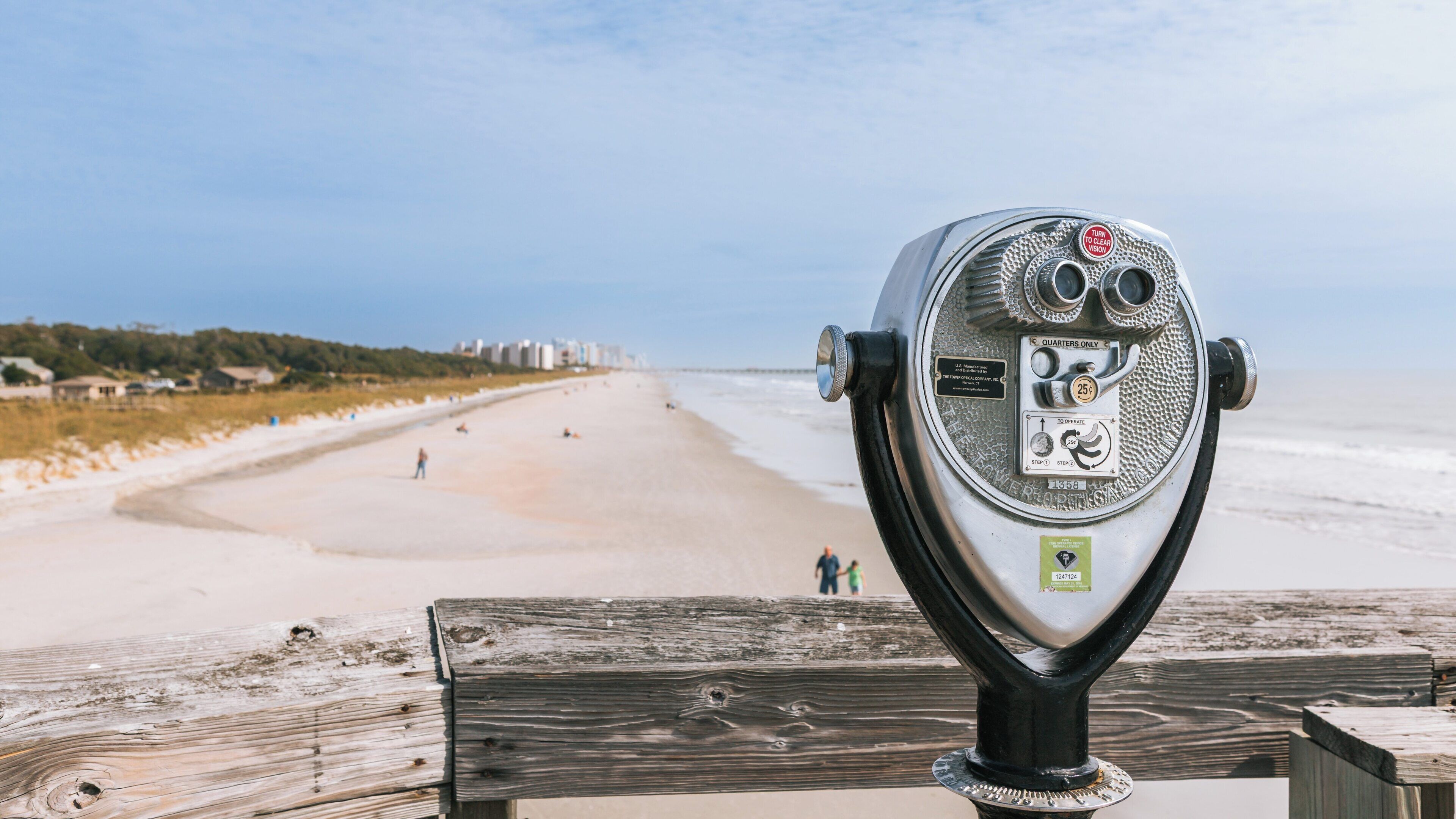 Explore the scenic shoreline at Myrtle Beach State Park in South Carolina with captivating views from the lookout point during a sunny day