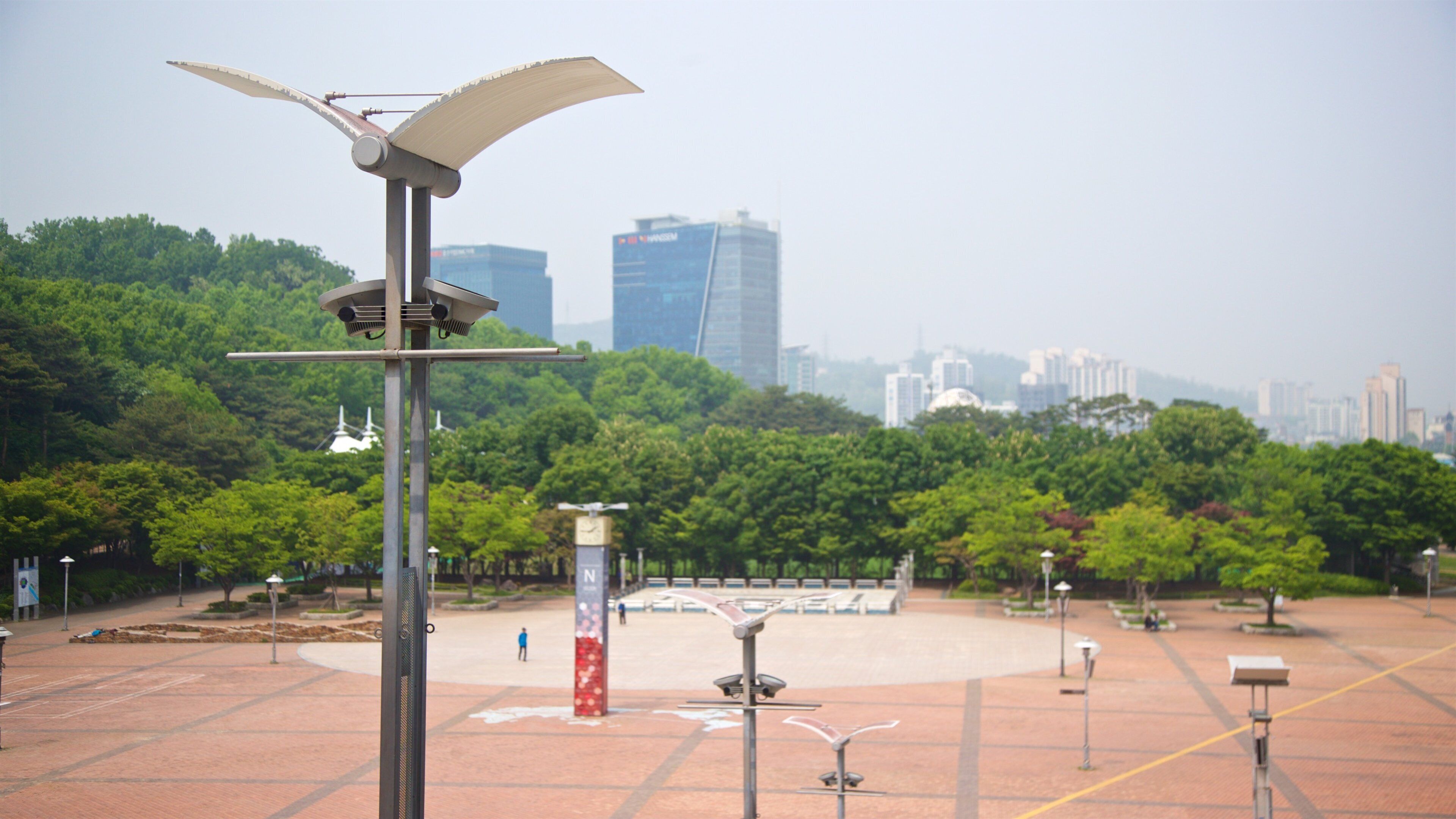 Seoul World Cup Stadium featuring landscape views and a square or plaza