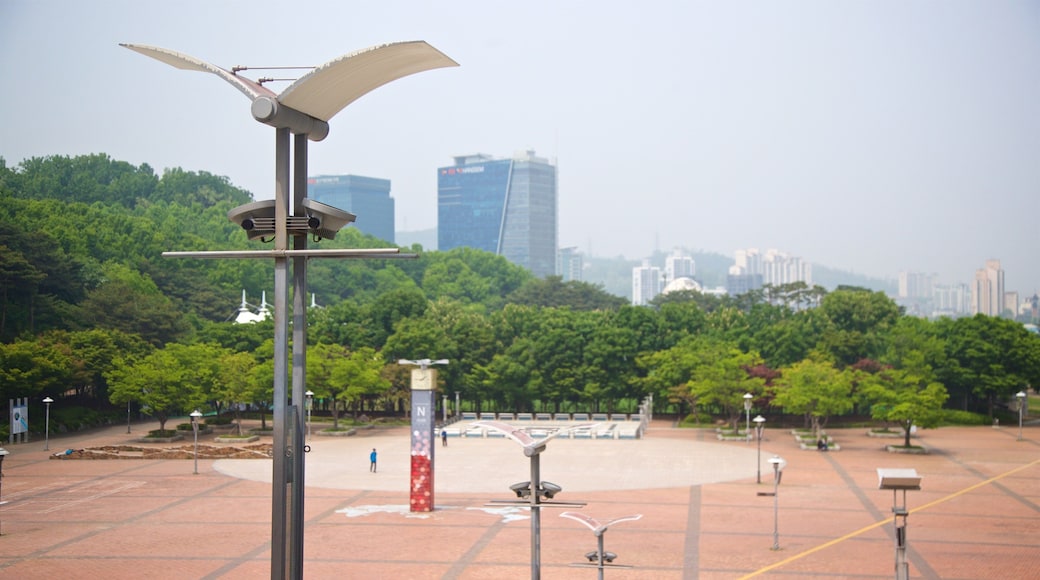 Seoul World Cup Stadium featuring landscape views and a square or plaza