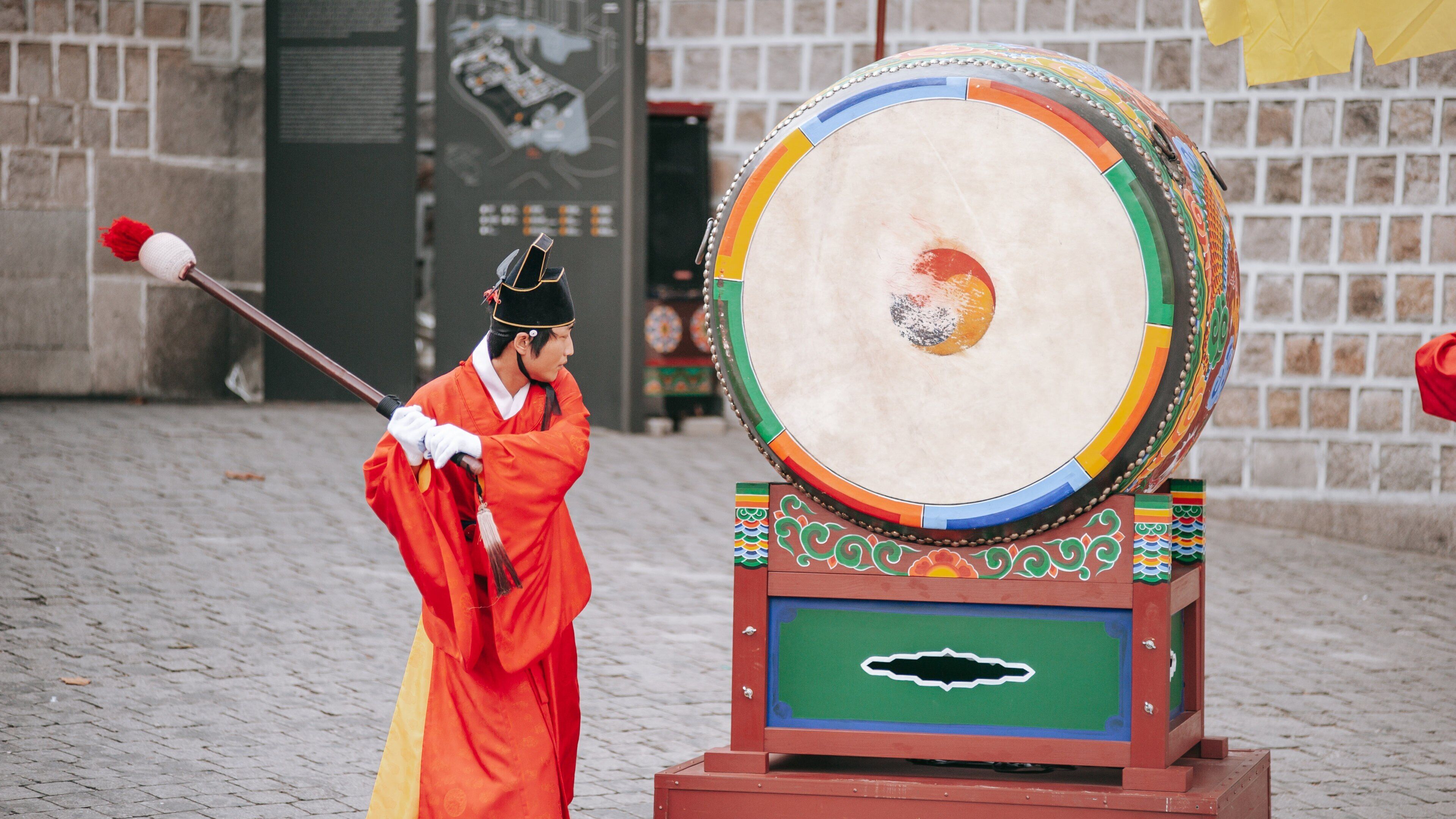 Deoksugung Palace which includes performance art as well as an individual male