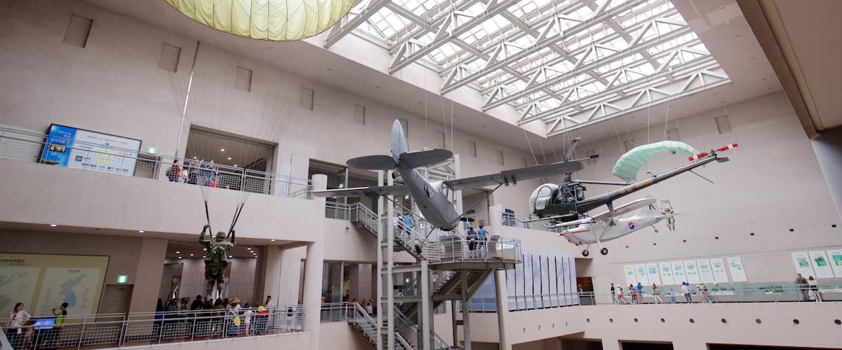 War Memorial of Korea which includes military items, heritage elements and interior views