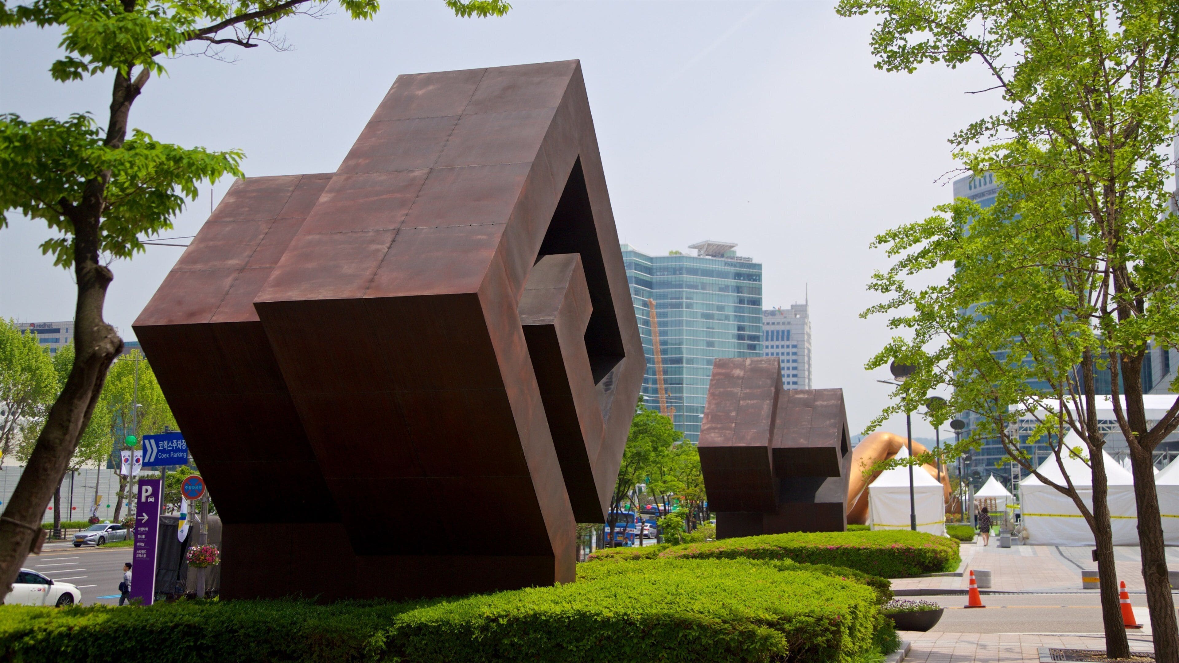 COEX Convention and Exhibition Center which includes outdoor art