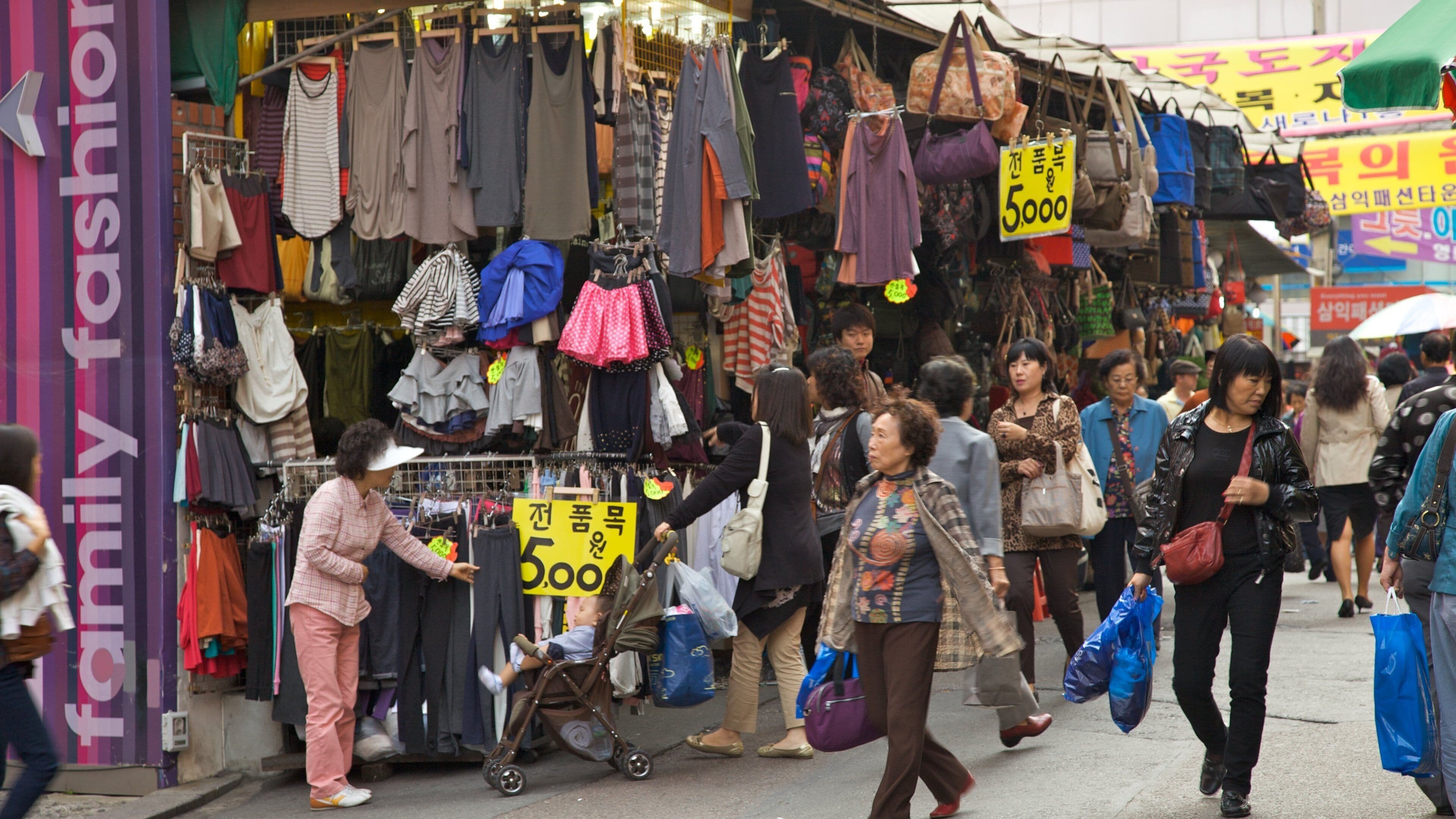남대문시장 이 포함 도시, 거리 풍경 과 시장