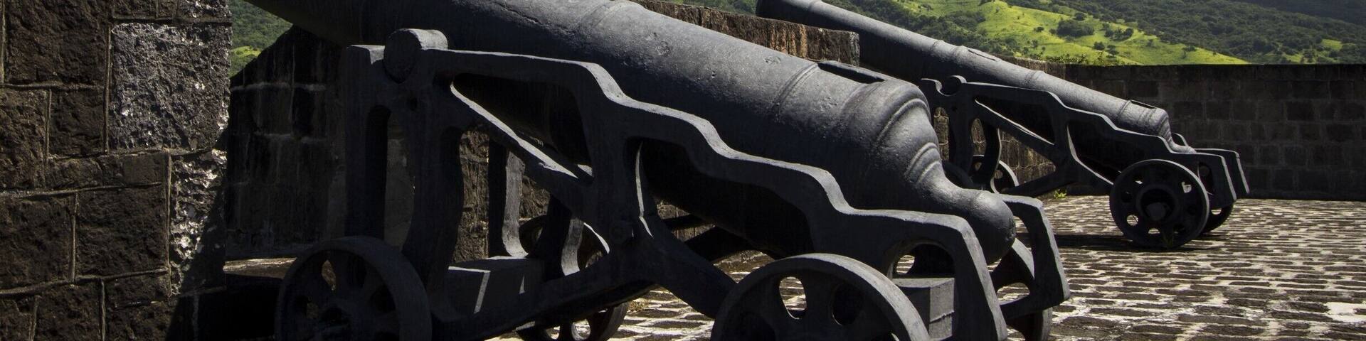 Cannons atop Brimstone Hill is St. Kitts