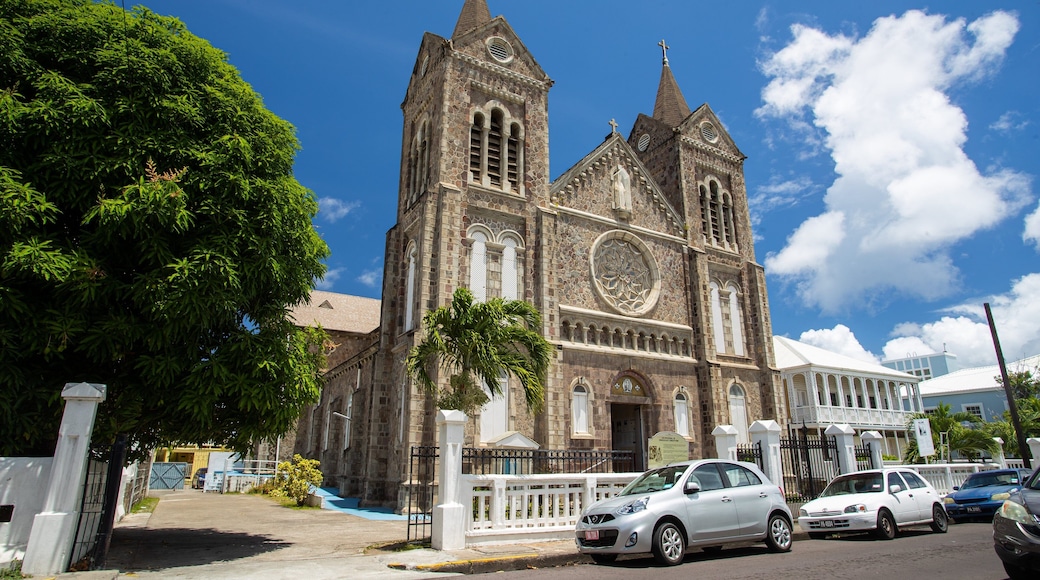 Basseterre Co-Cathedral of Immaculate Conception showing heritage architecture and a church or cathedral