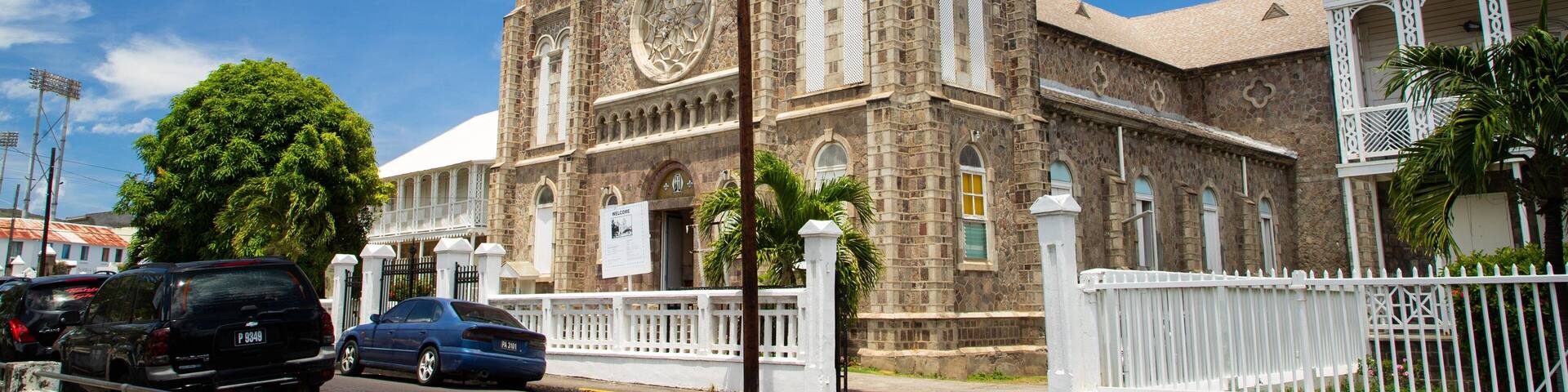 Basseterre Co-Cathedral of Immaculate Conception featuring a church or cathedral and heritage architecture