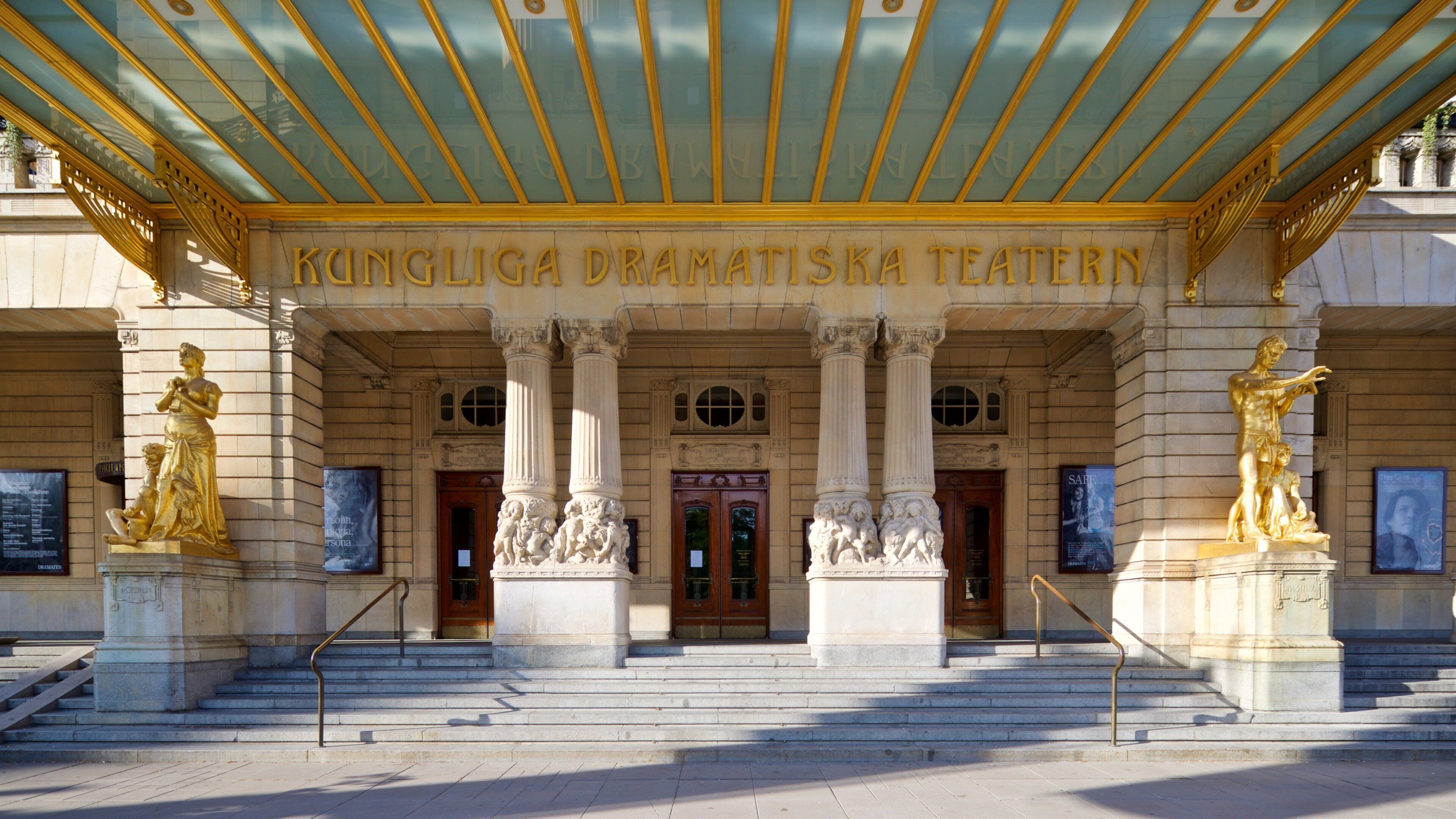 Royal Dramatic Theater featuring a statue or sculpture and heritage elements