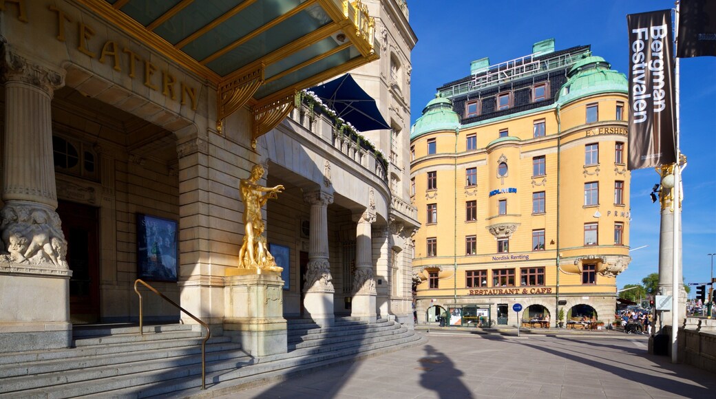 Royal Dramatic Theater featuring heritage architecture and a statue or sculpture