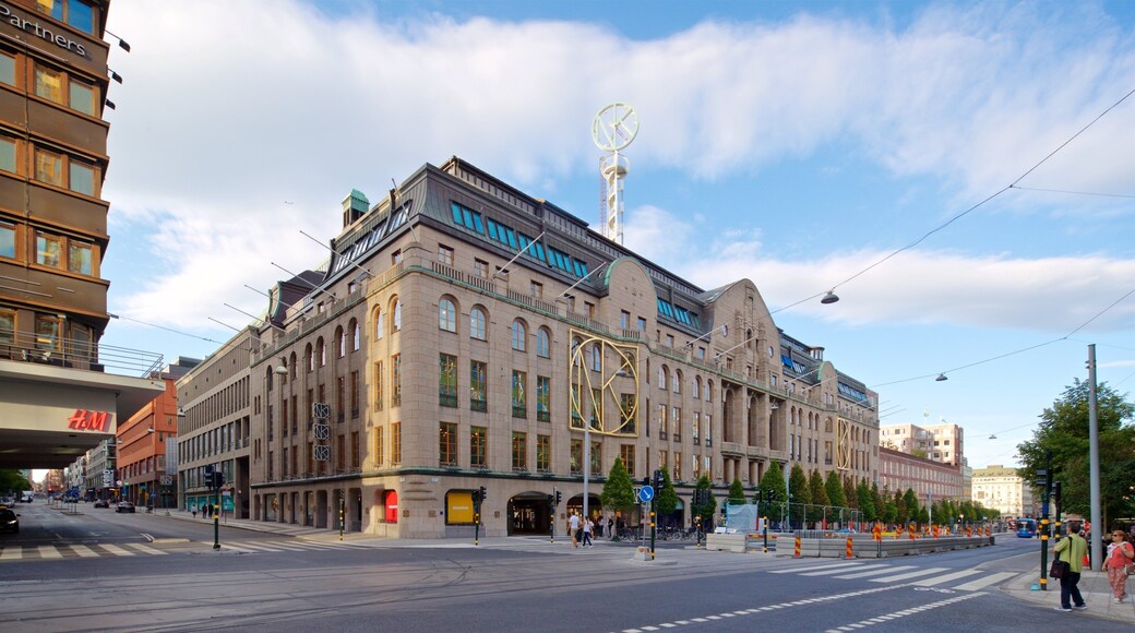 Nordiska Kompaniet featuring heritage architecture and a city