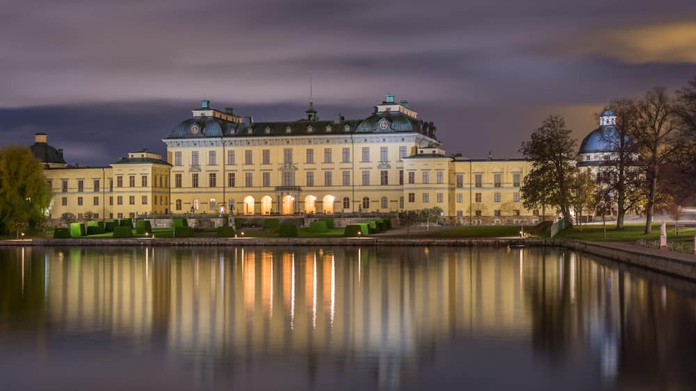Drottningholms slott fotat pÄ natten