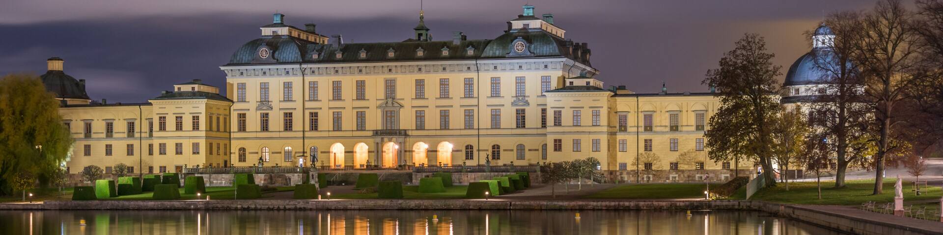 Drottningholms slott fotat på natten