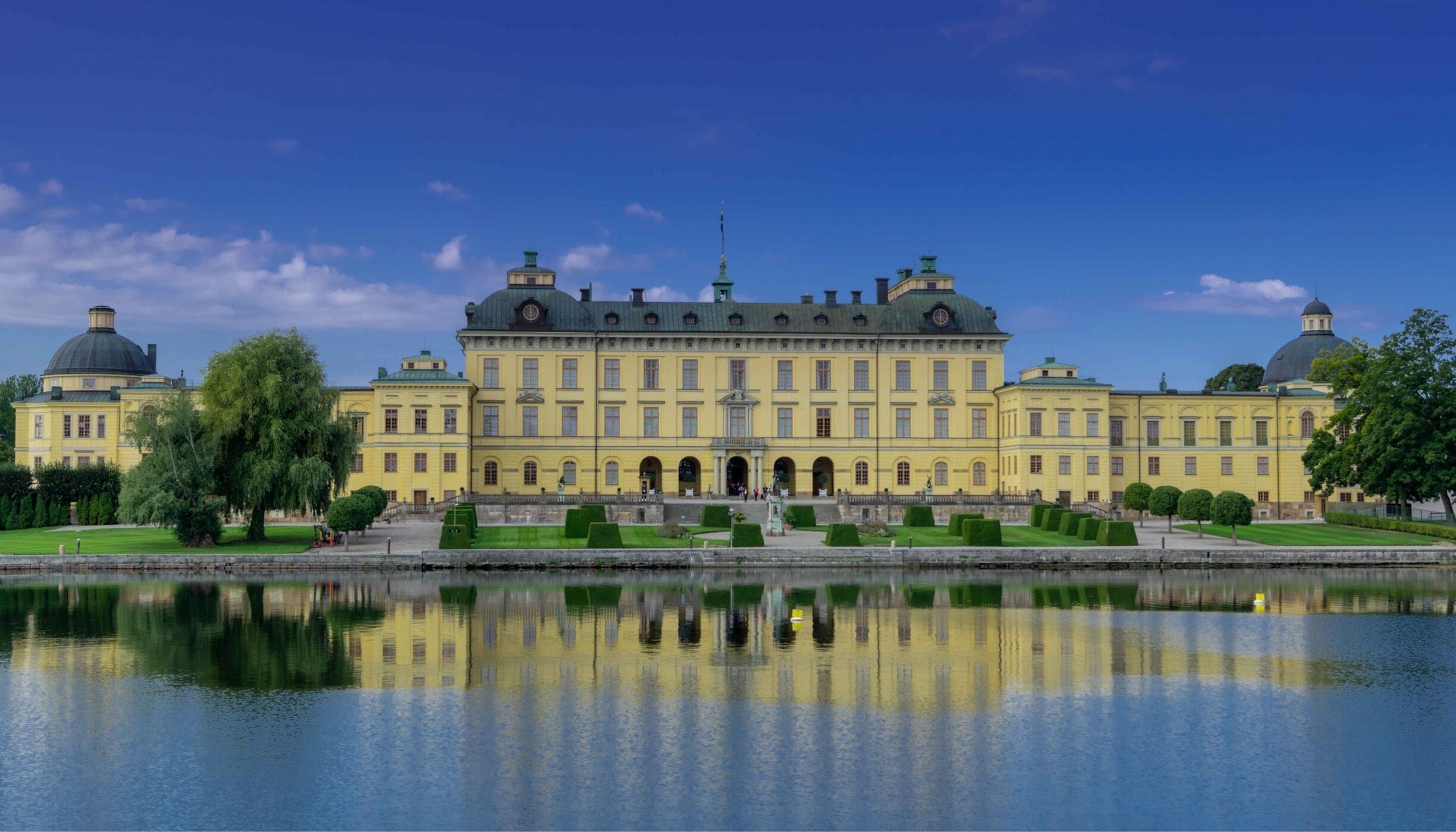 Swedish Royal Palace on the island of Lovön was constructed in the 16th Century.  Added to UNESCO World Heritage Site list in 1991.