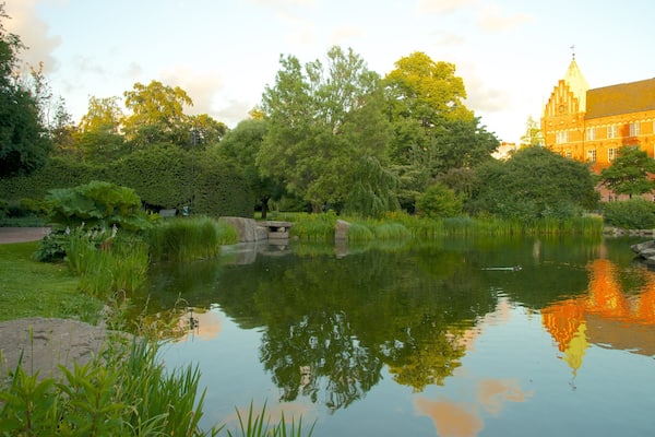 Kungsparken welches beinhaltet Park und Teich