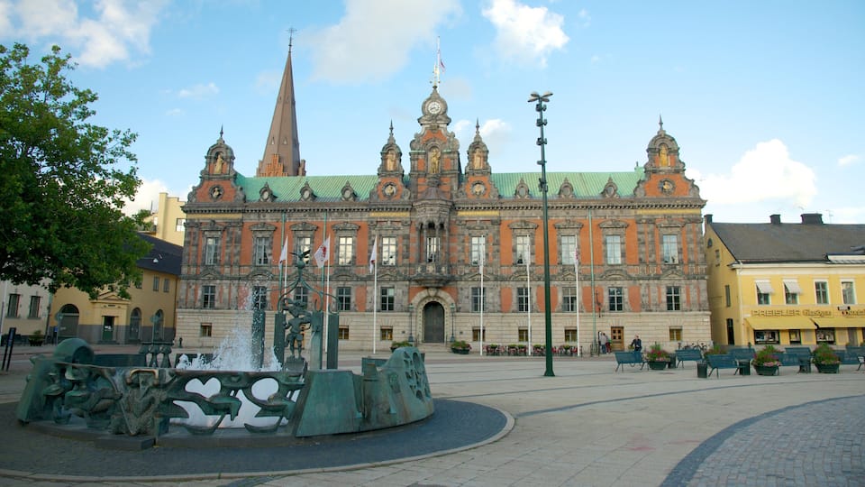 Malmo Town Hall which includes a city, a square or plaza and heritage architecture