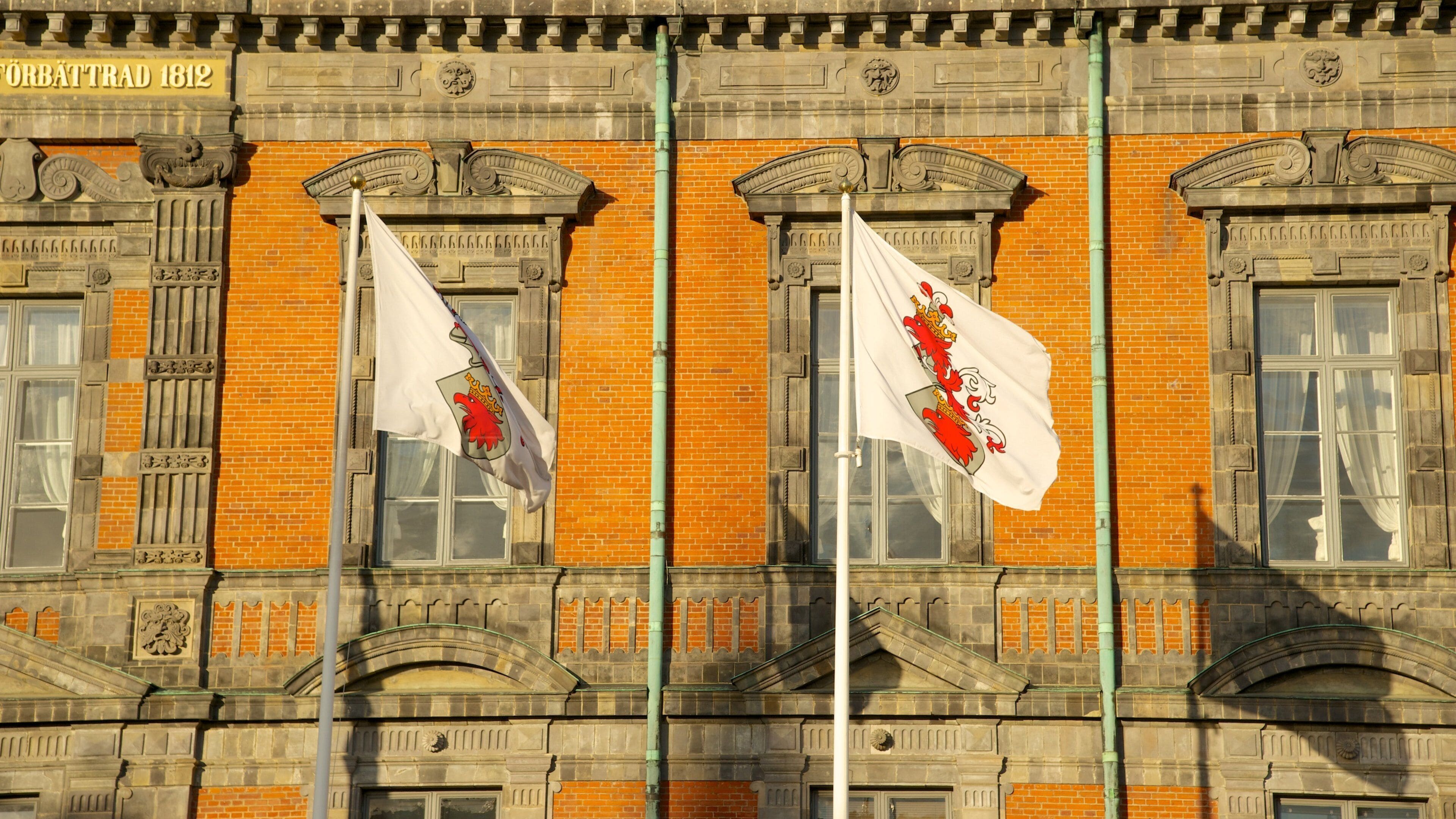 Malmo Town Hall featuring heritage architecture and an administrative building