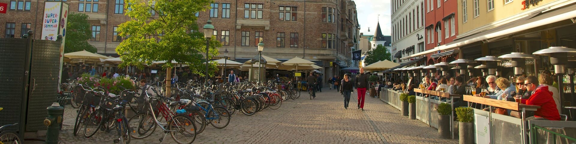 Lilla Torg showing a city, cafe lifestyle and street scenes