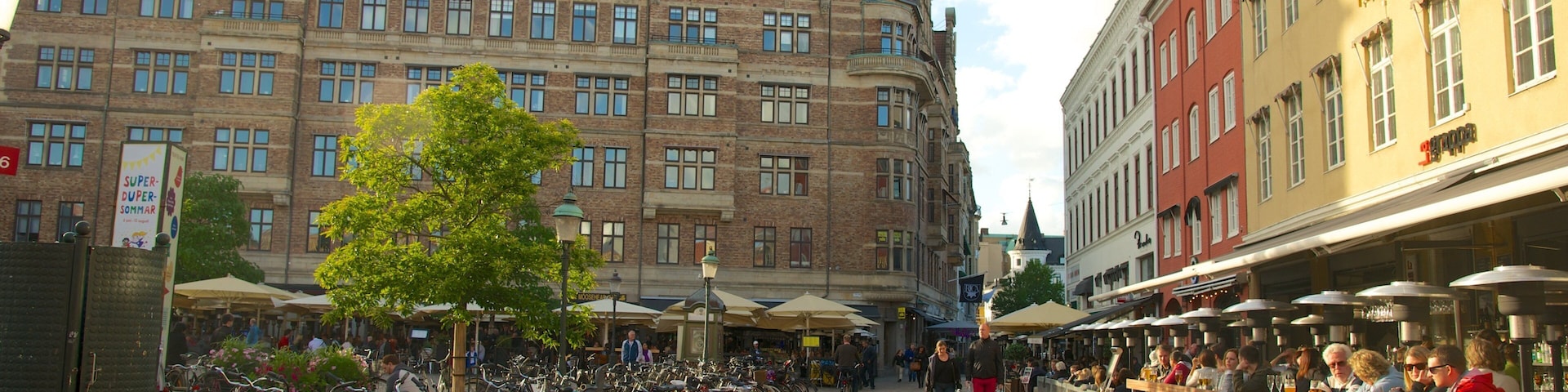 Lilla Torg showing a city, cafe lifestyle and street scenes